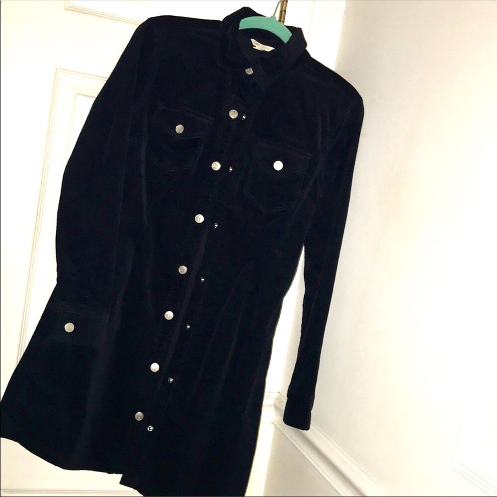 Black cord dress